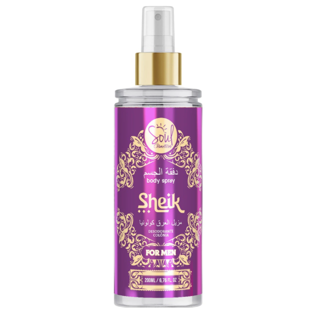 BODY SPLASH MASCULINO SHEIK 200ML SOUL