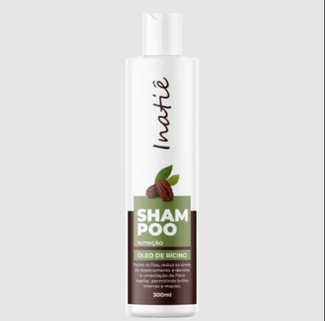 Shampoo Nutrição Óleo de Rícino e Manteiga Karité Inatiê 300 Ml