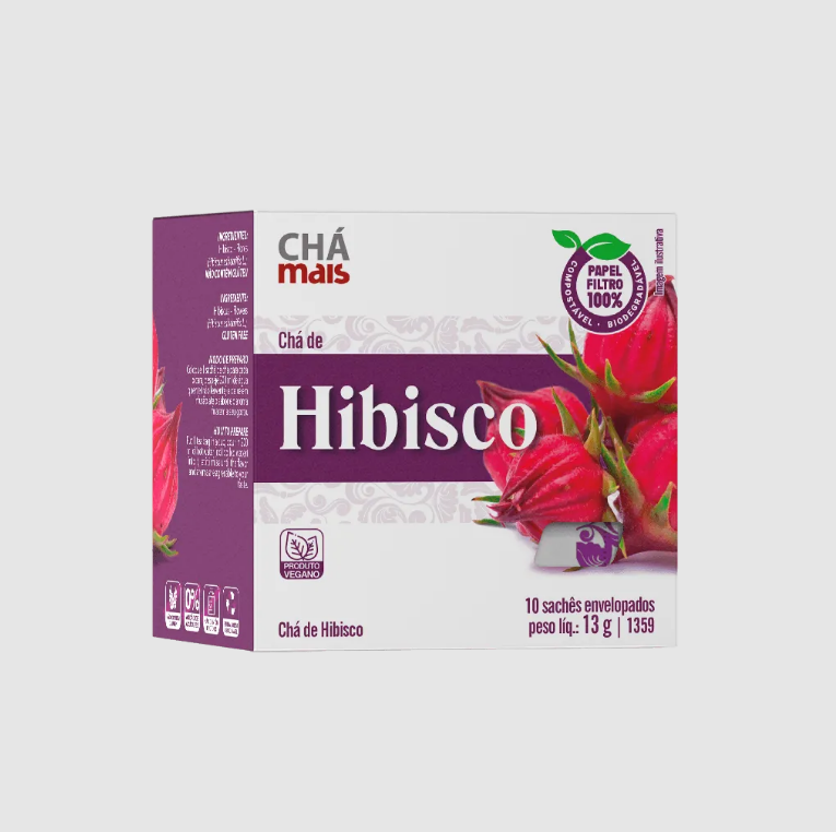 CHÁ DE HIBISCO - 10 Sachês