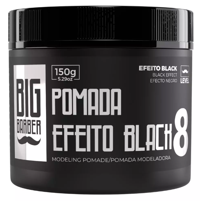Pasta Capilar Preta Black Big Barber 150g Level 8