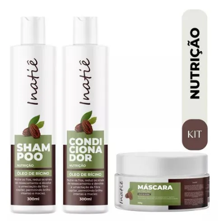 Kit Nutrição Óleo De Ricino Karité Inatiê