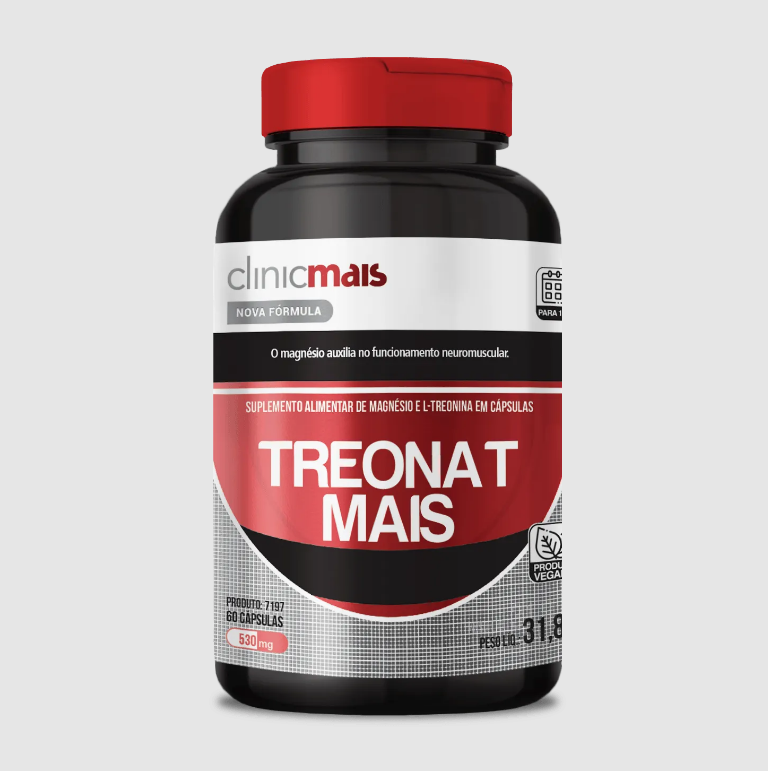 TREONAT MAIS - Magnésio e L-Treonina - 60 Cápsulas